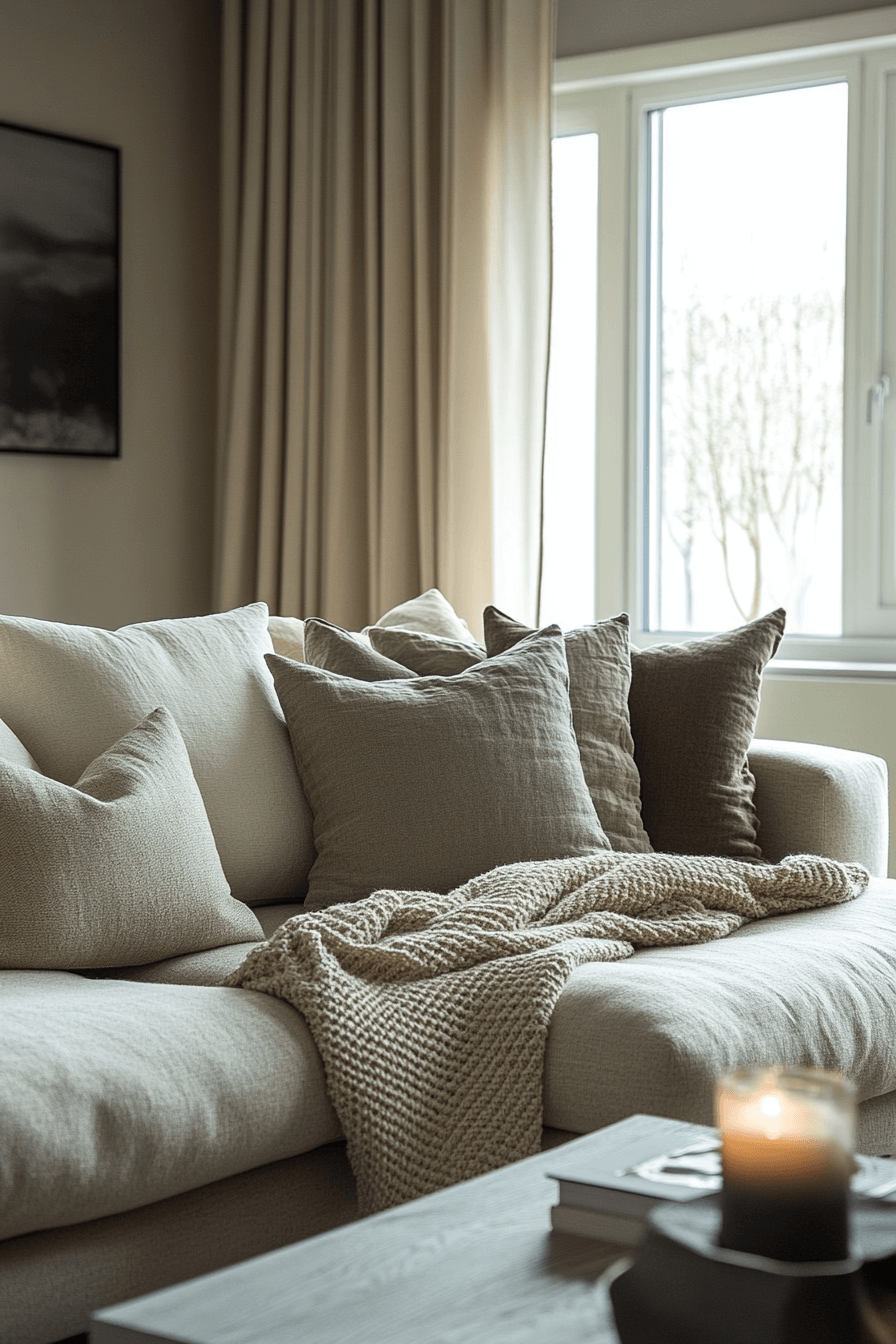 26 sleek cozy monochrome space