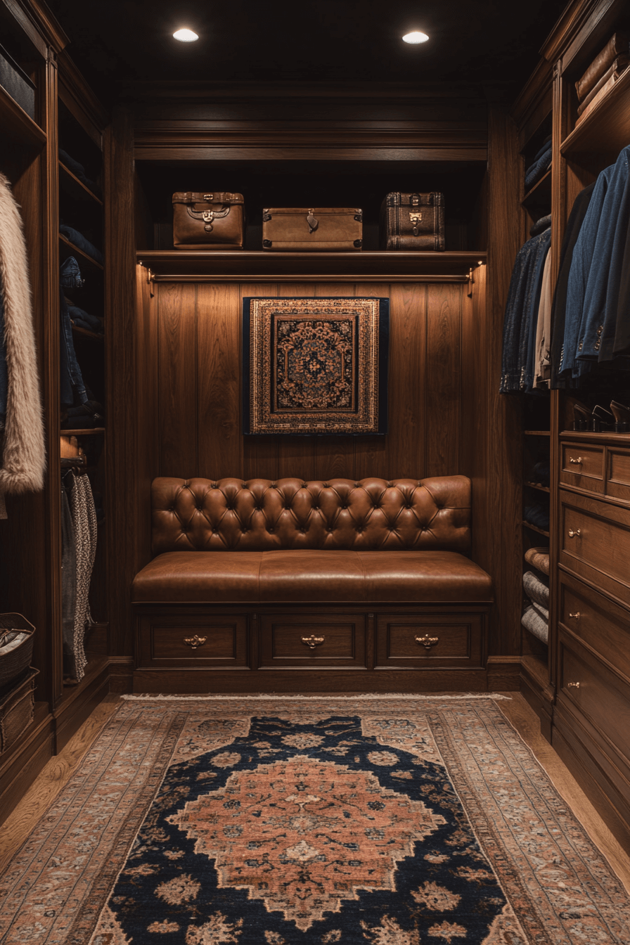 9 rich walnut closet finish
