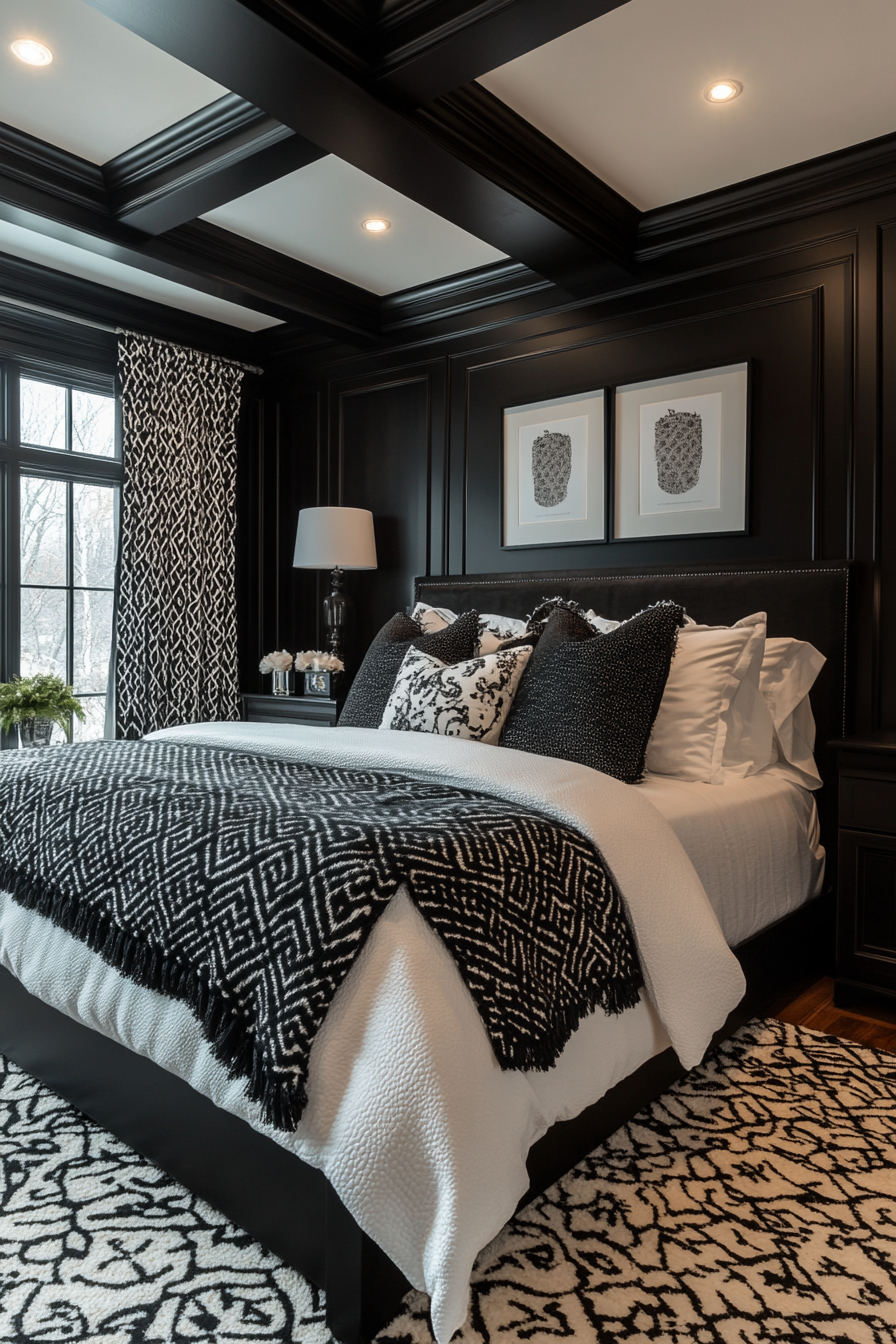 Bold Monochrome Statement Room 1