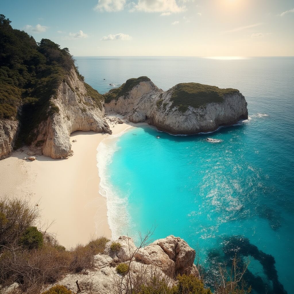 Sunset at Anse Source d'Argent beach with granite boulders, white sand, and crystal-clear turquoise waters