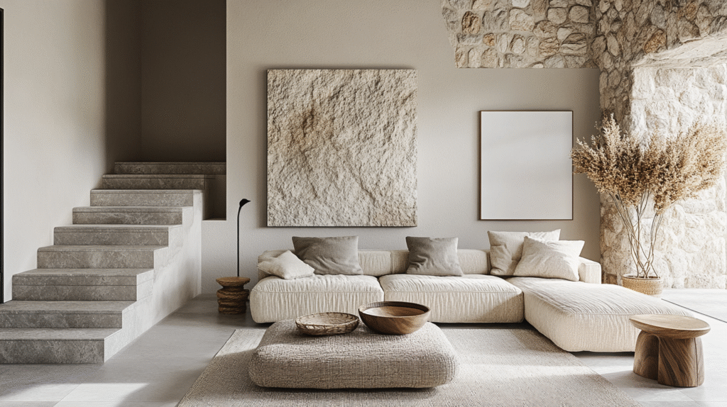modern boho living room