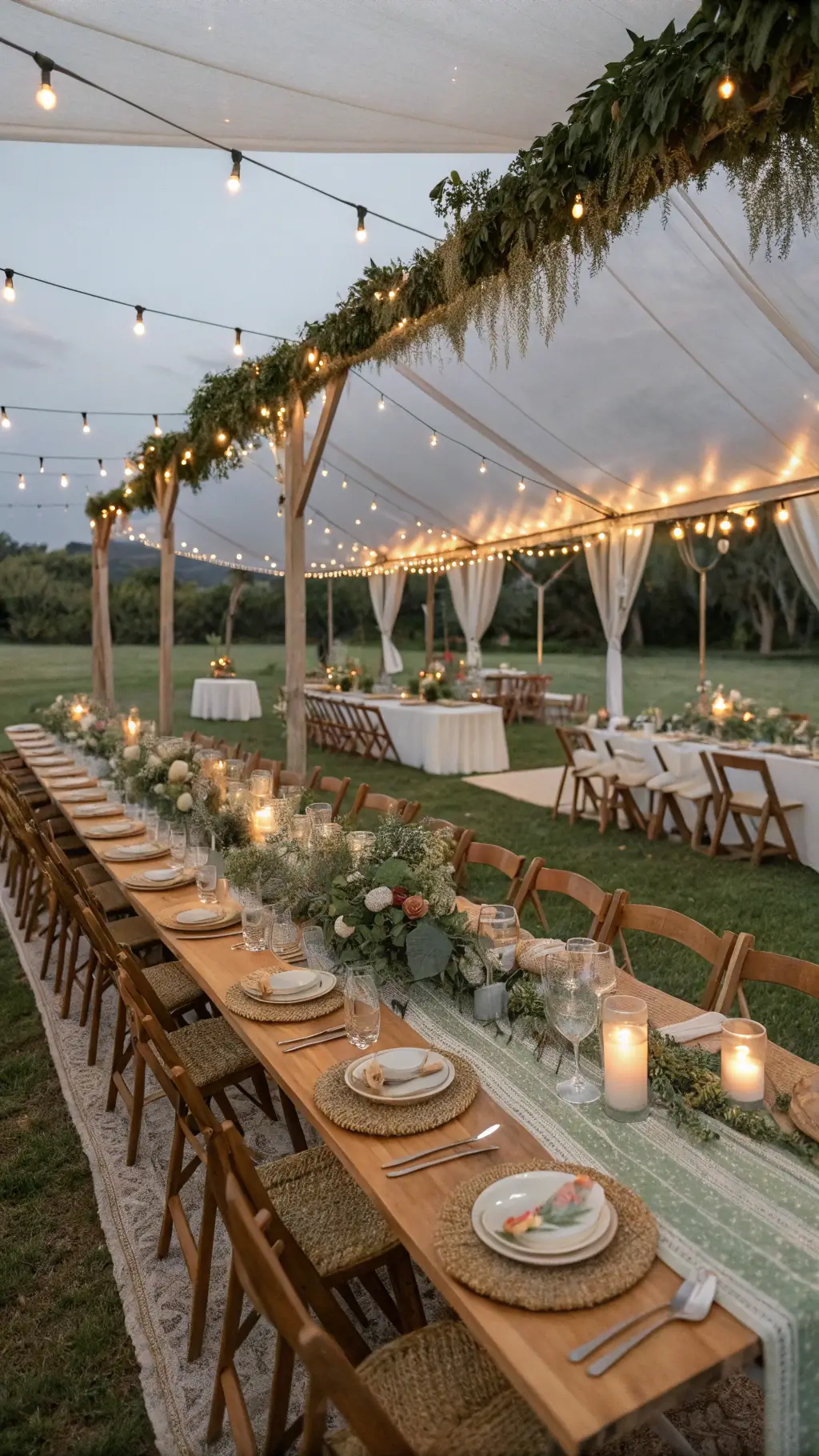 2308boho reception dinner table dusk