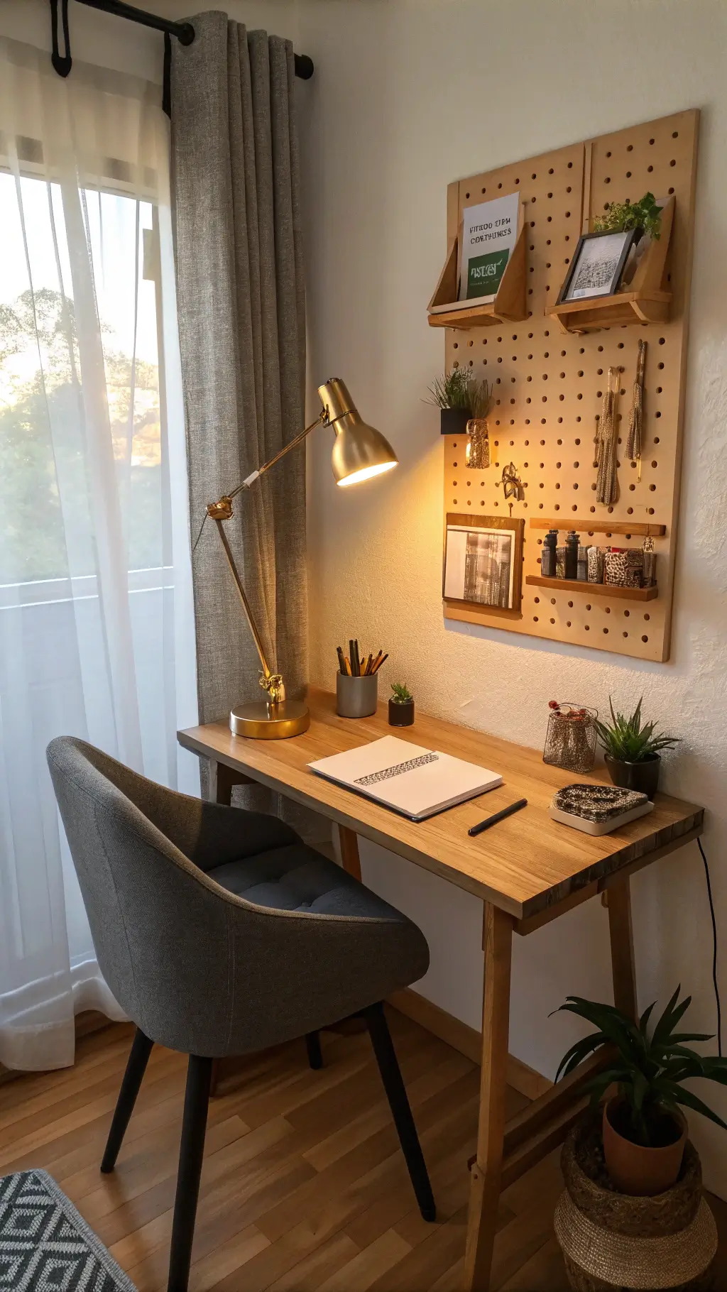2326evening home office warm lighting setup