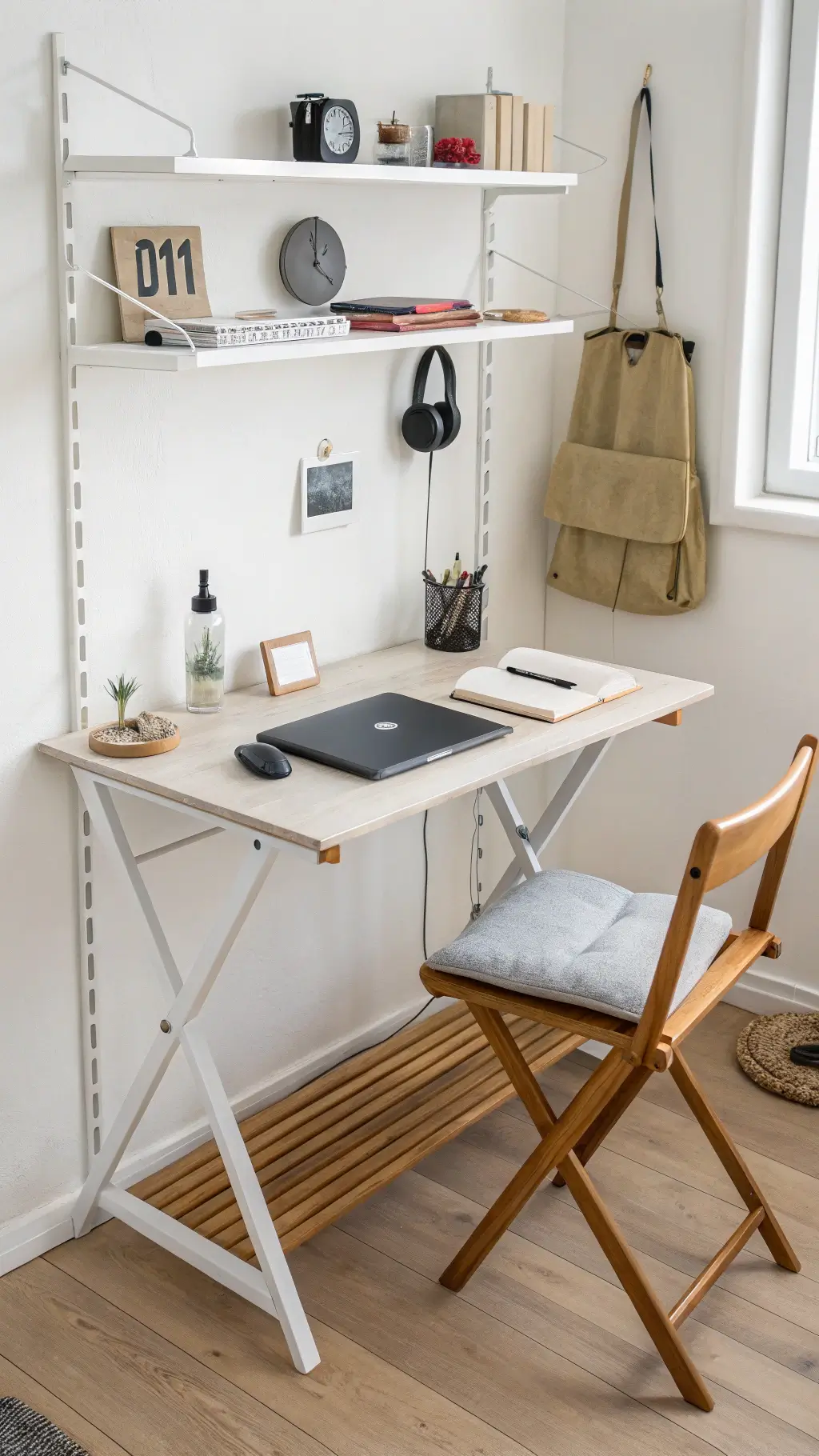 2331minimalist desk morning light setup