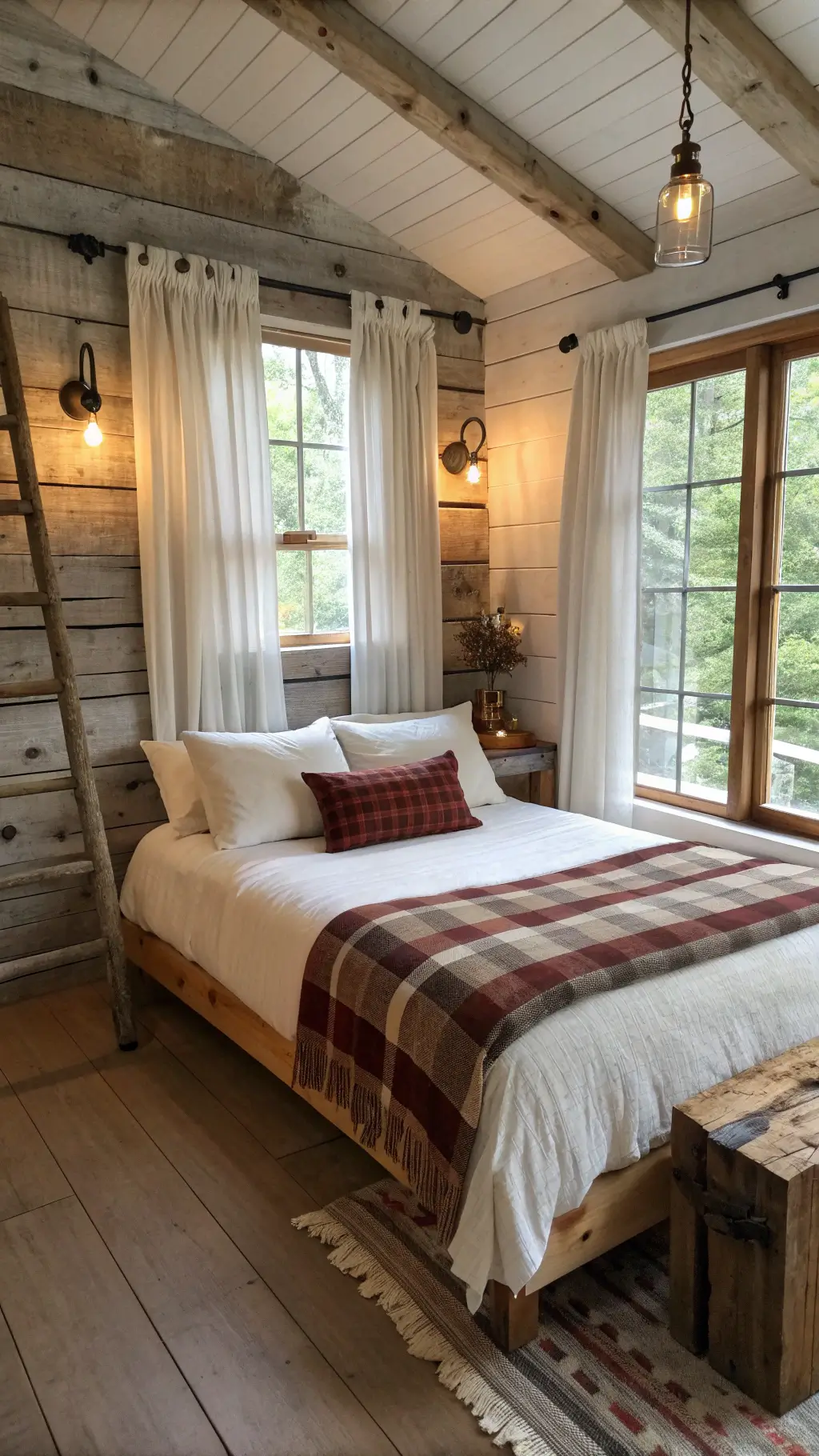 2335rustic cabin bedroom morning light