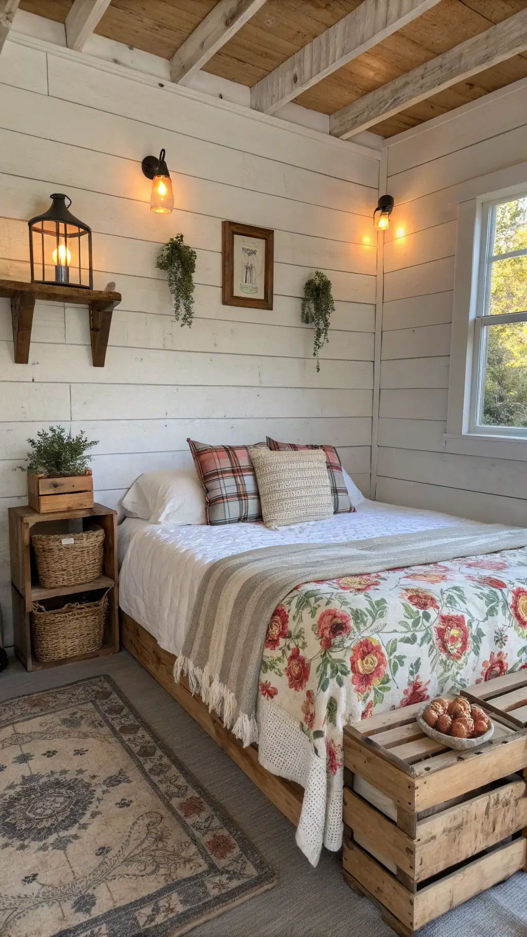 2338budget rustic cabin bedroom sunrise