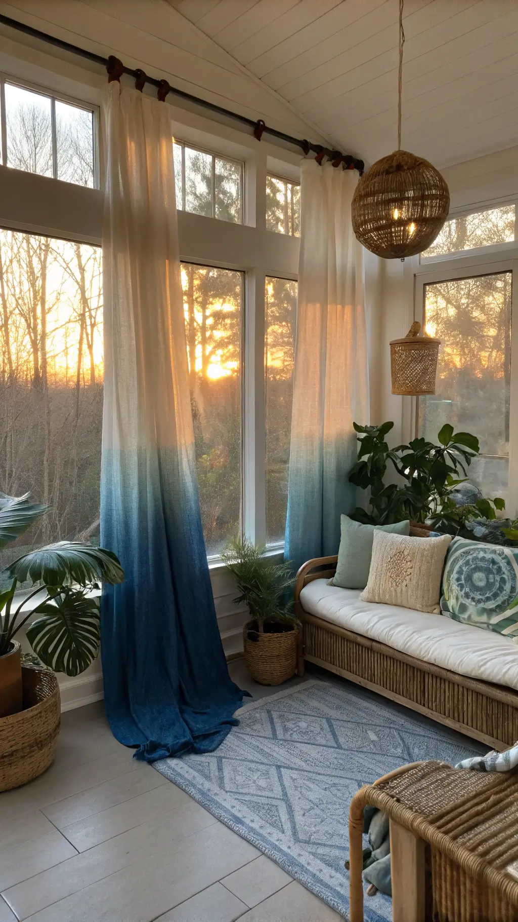 2354sunroom sanctuary sunset indigo curtains
