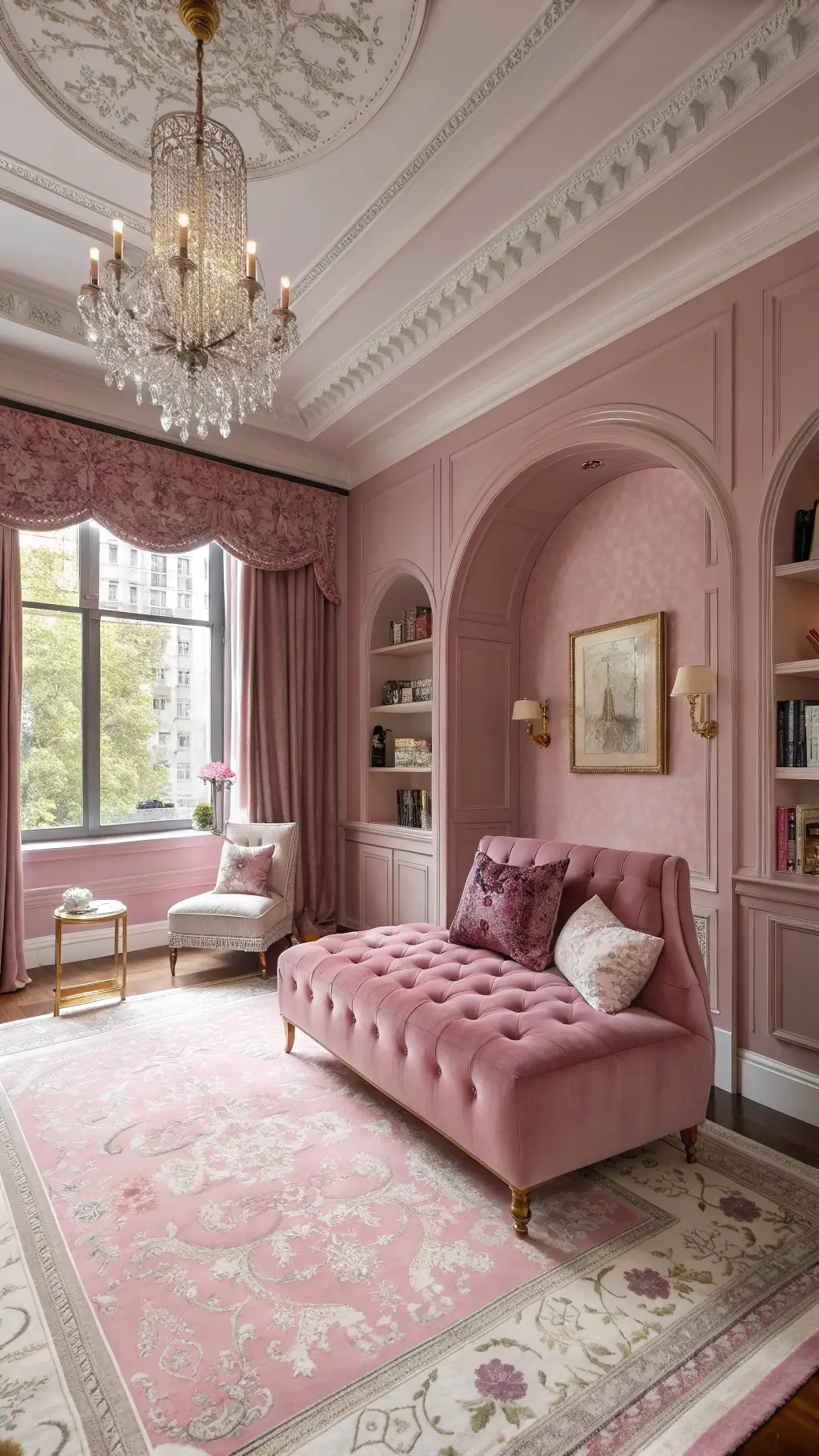 2360luxurious rose silk color drenched suite