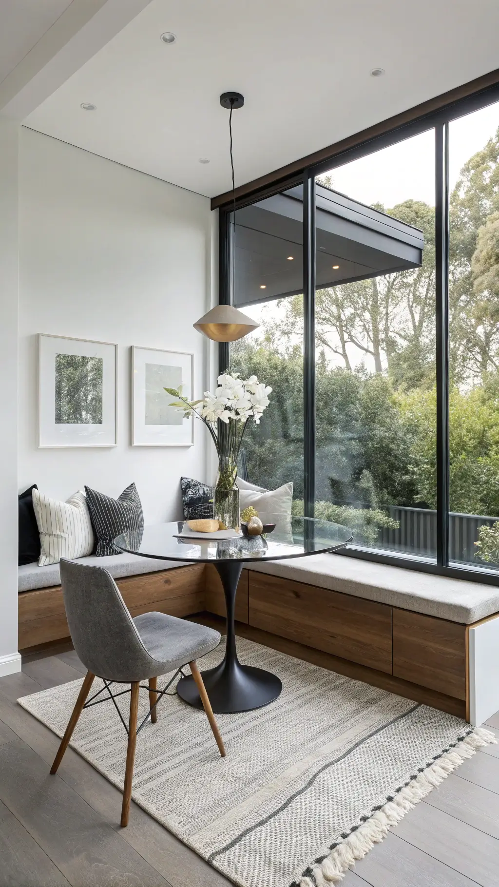 2367minimalist breakfast nook corner