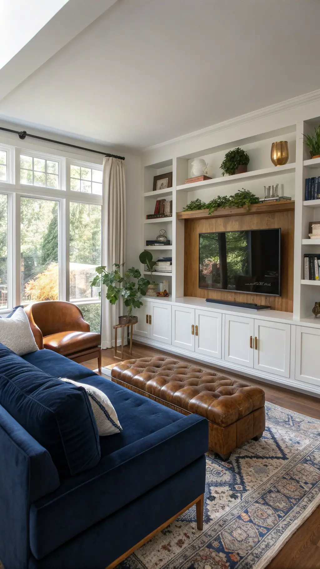 2374intimate navy living room afternoon light