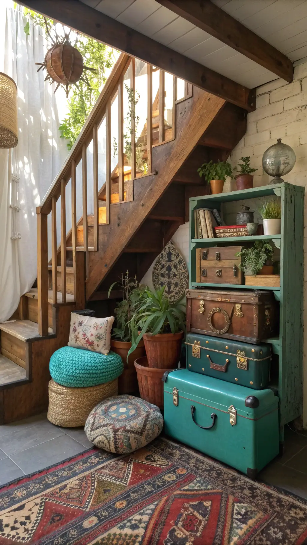 2396bohemian understair storage vignette