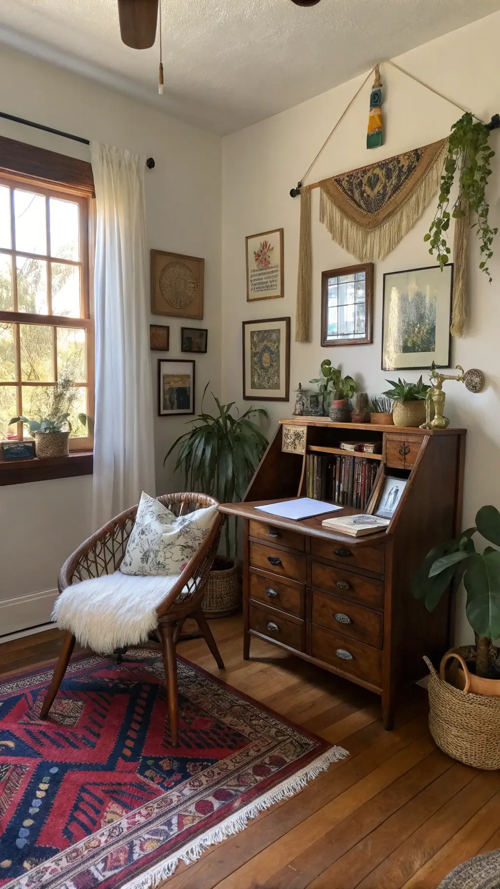 2403boho home office golden hour