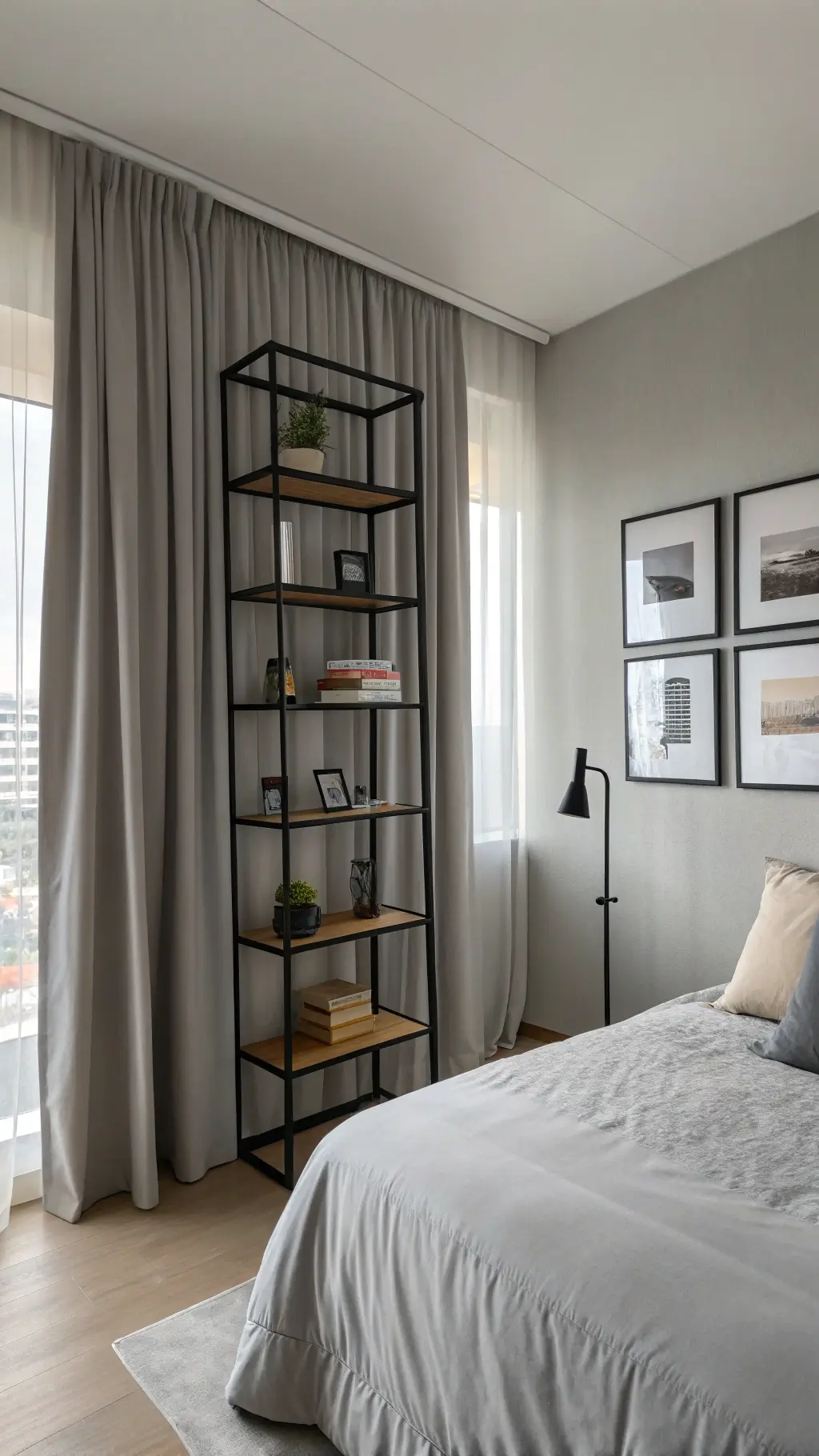 2411minimalist bedroom vertical focal points morning light