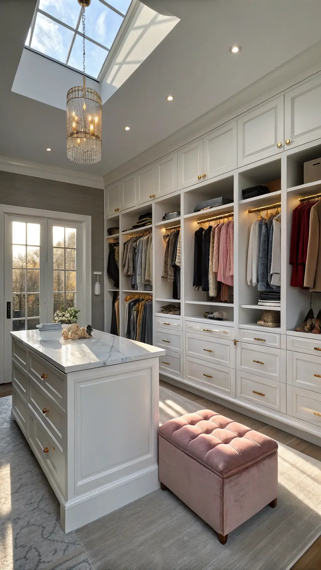 2421contemporary chic walkin closet golden hour