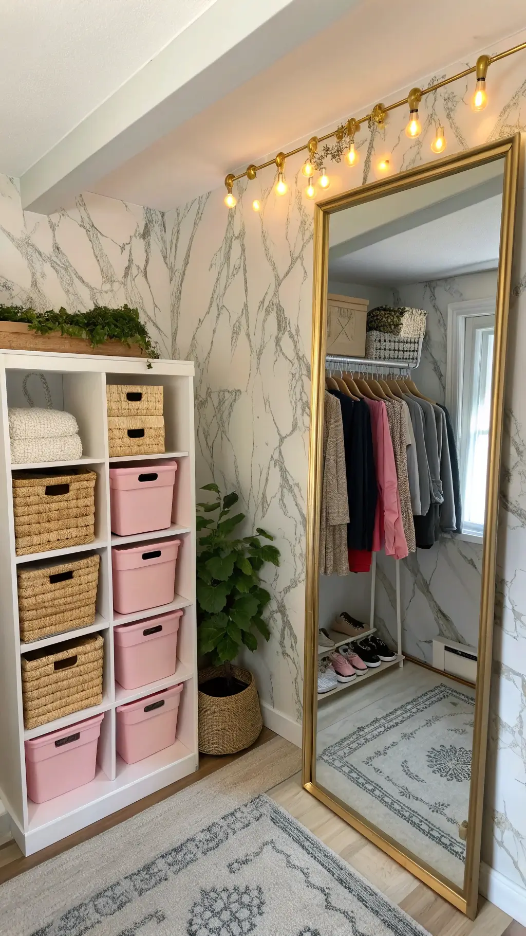 2427budget diy closet transformation marble accent