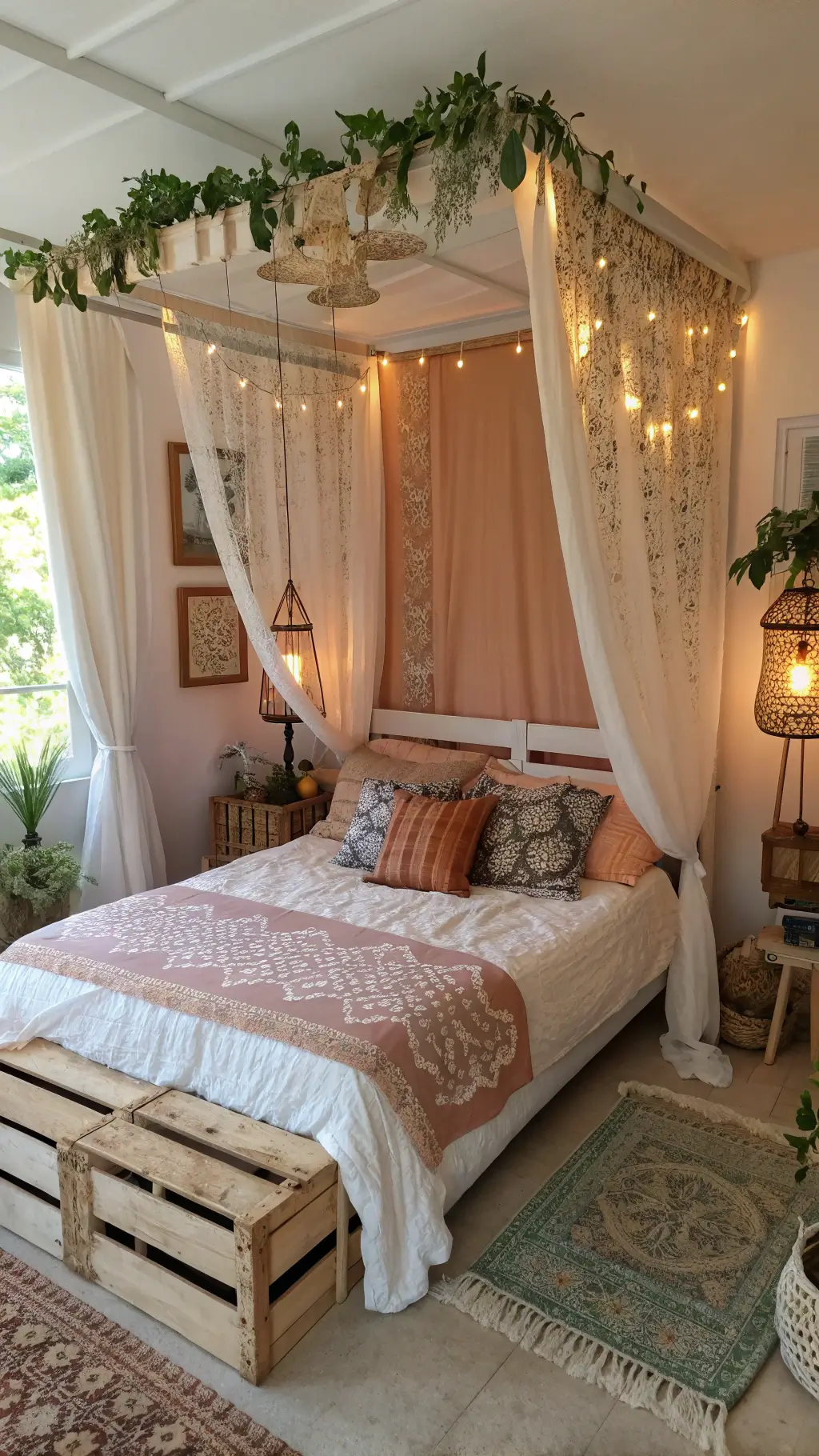 2469boho bedroom compact diy decor
