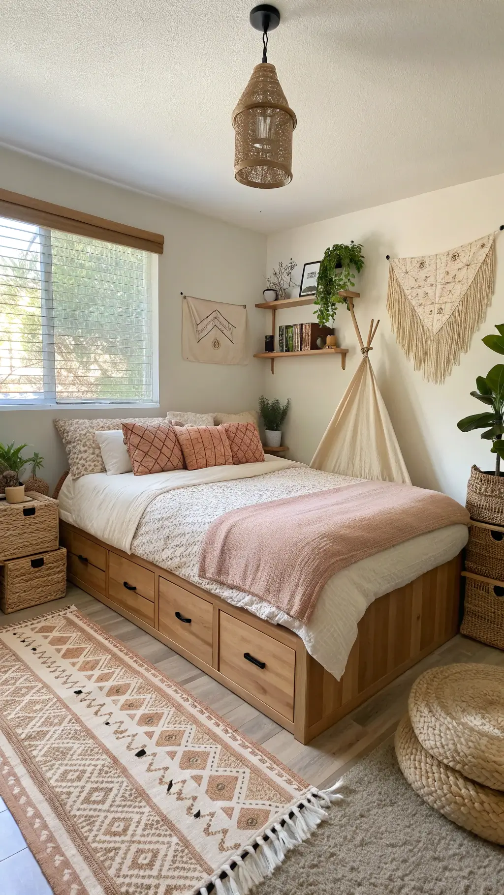 2471boho textured bedroom morning light