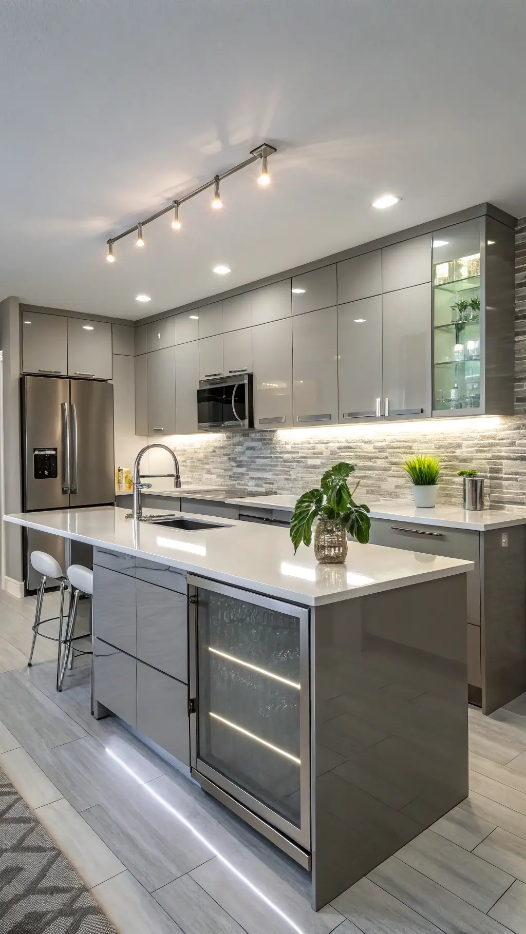 2481modern gray kitchen minimalist design