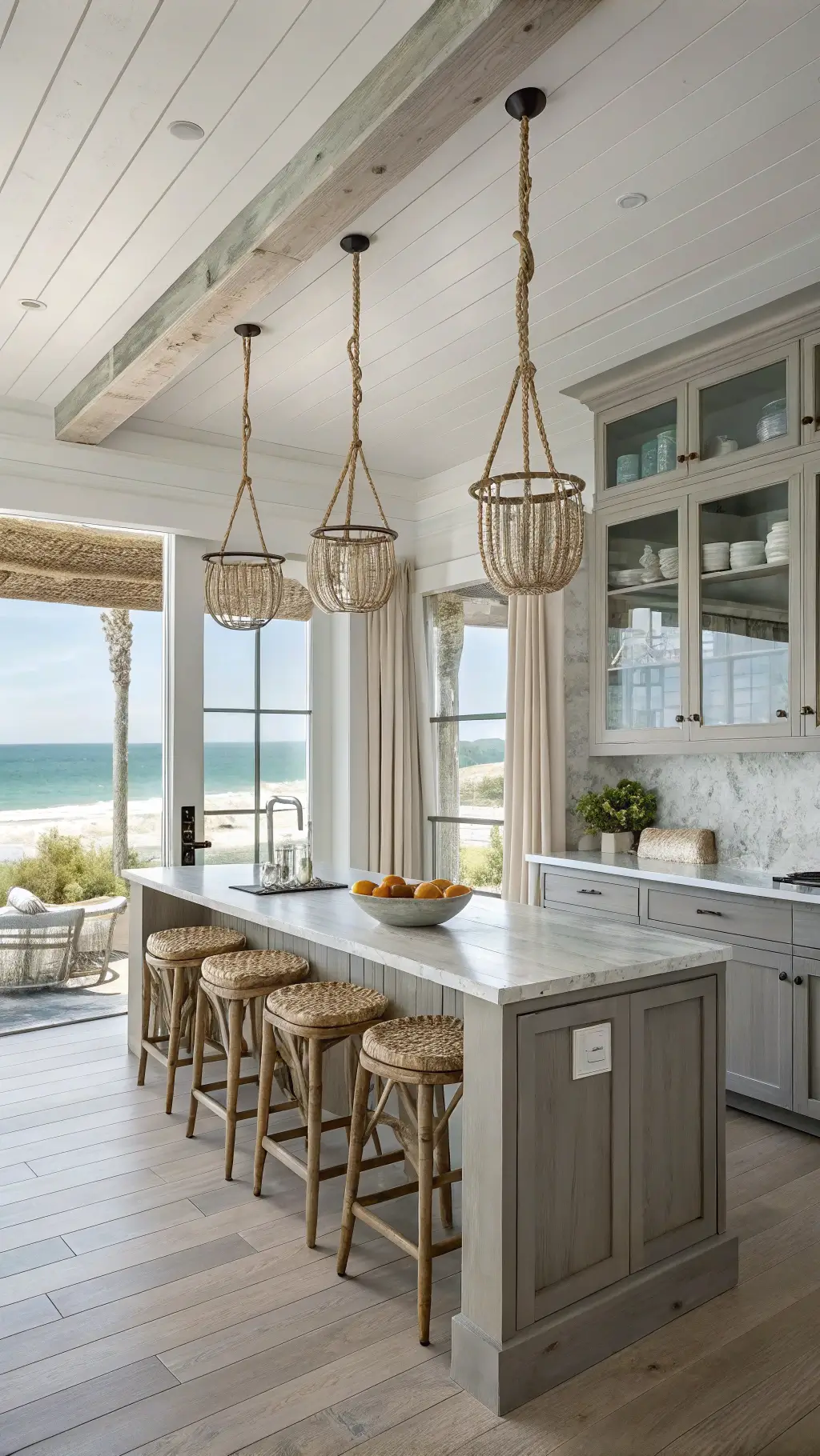 2484coastal kitchen weathered gray cabinets