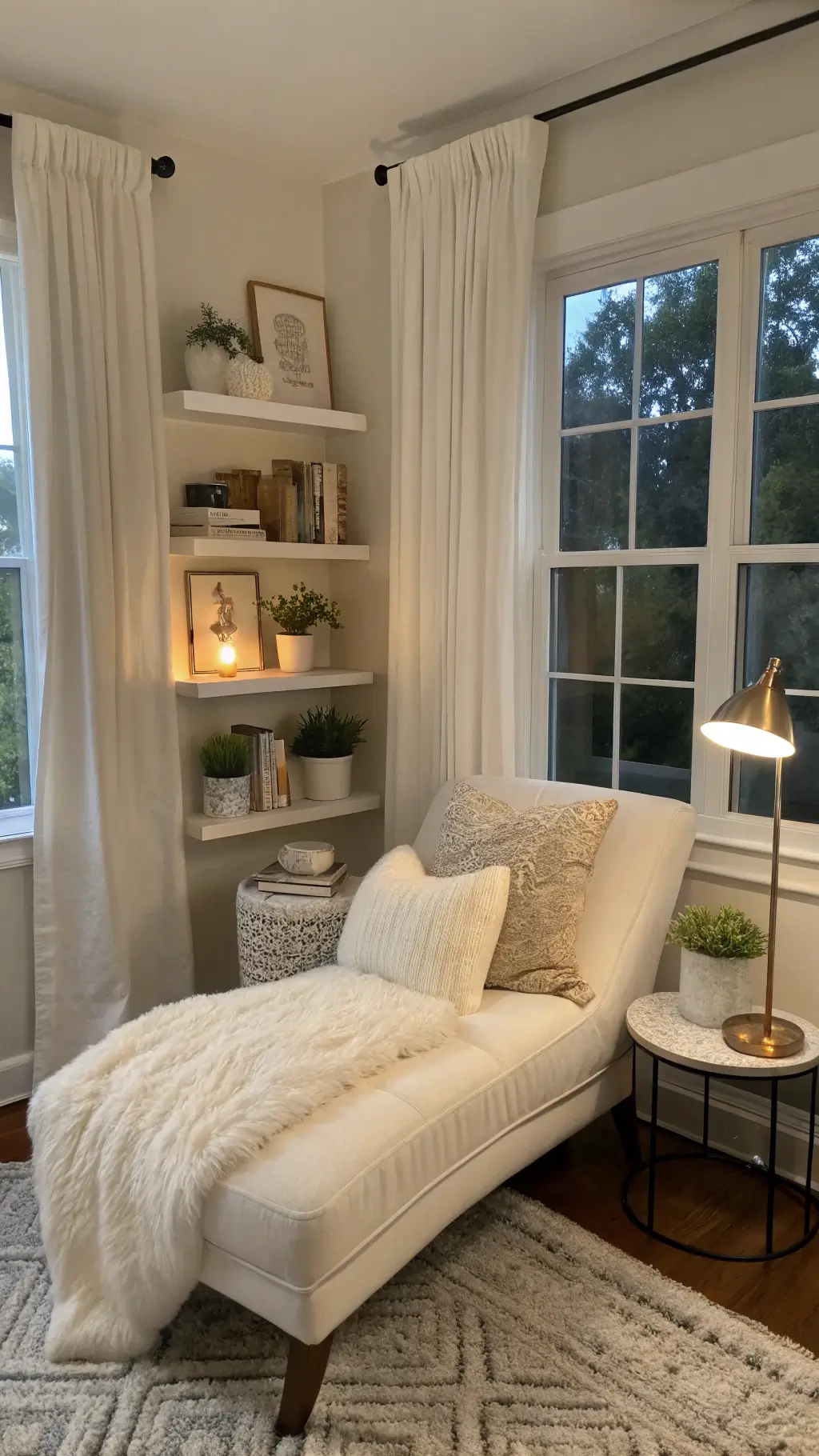 2500cozy bedroom reading nook dusk