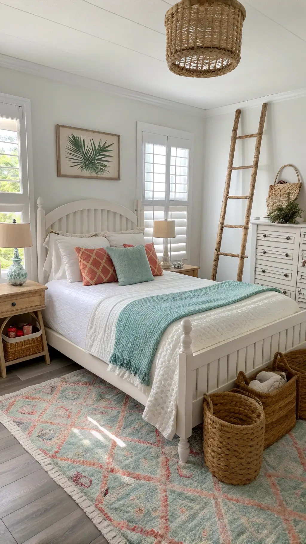 2516beachy boho bedroom coastal cottage