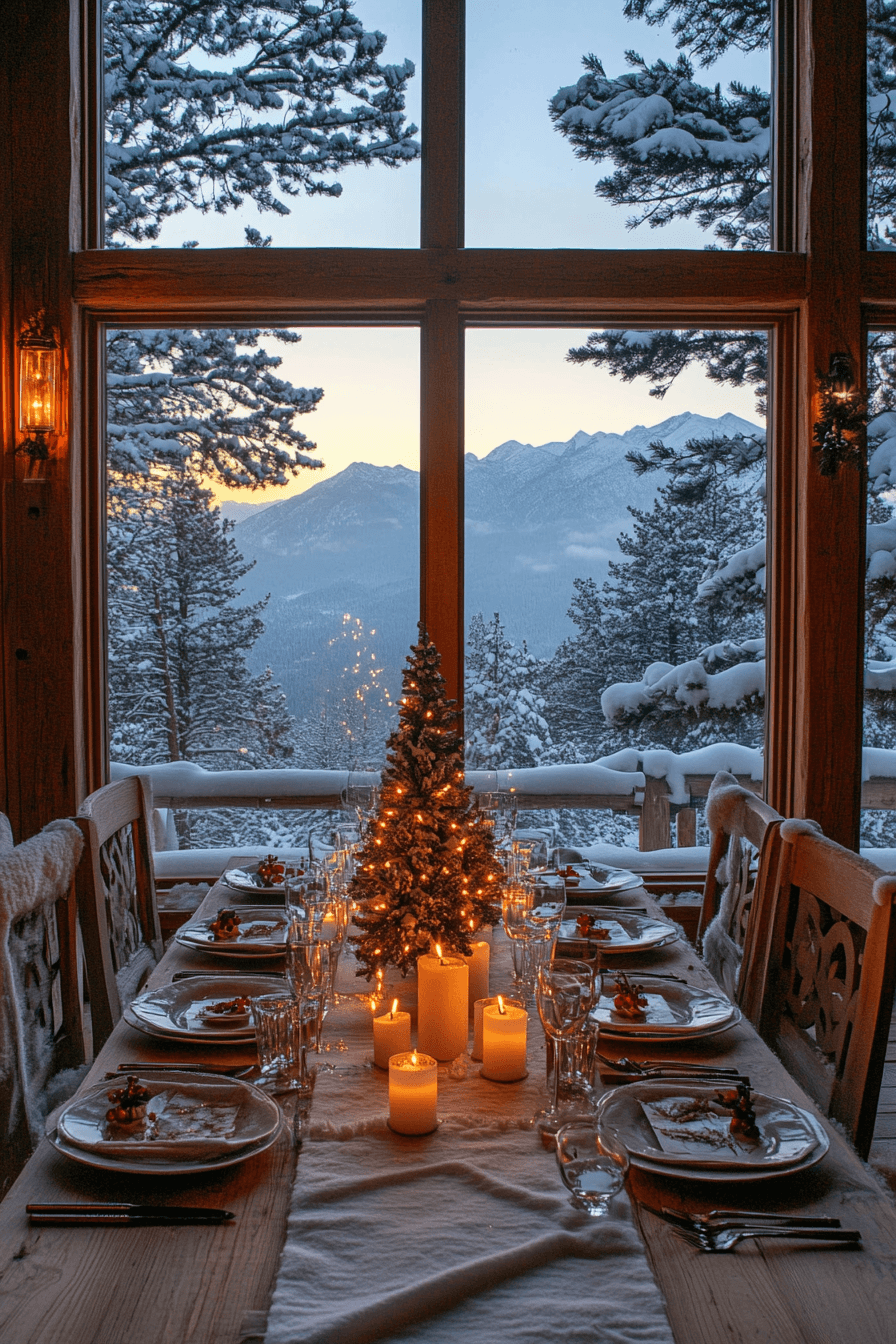 2 snow kissed holiday dining charm