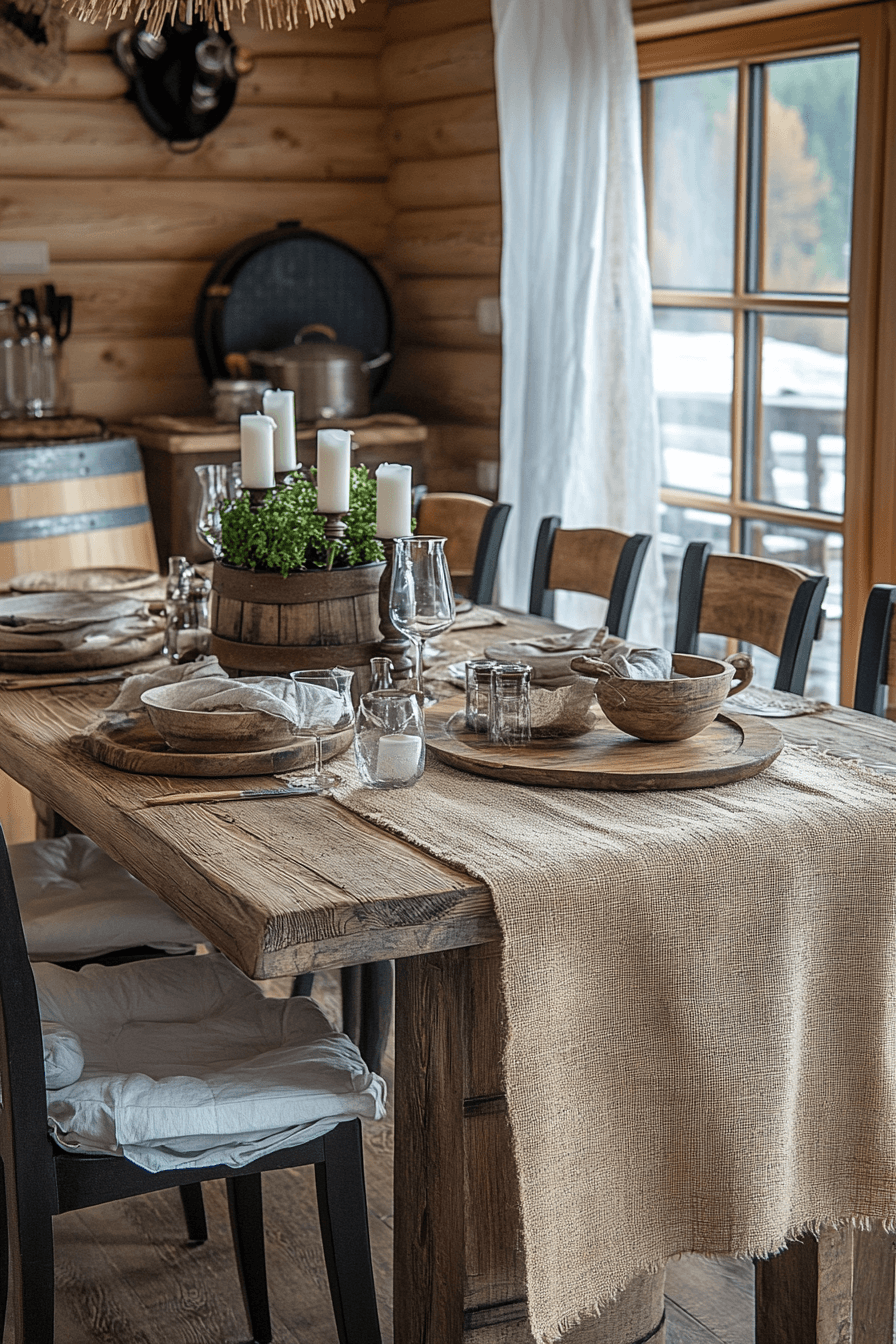 24 burlap timber beauty