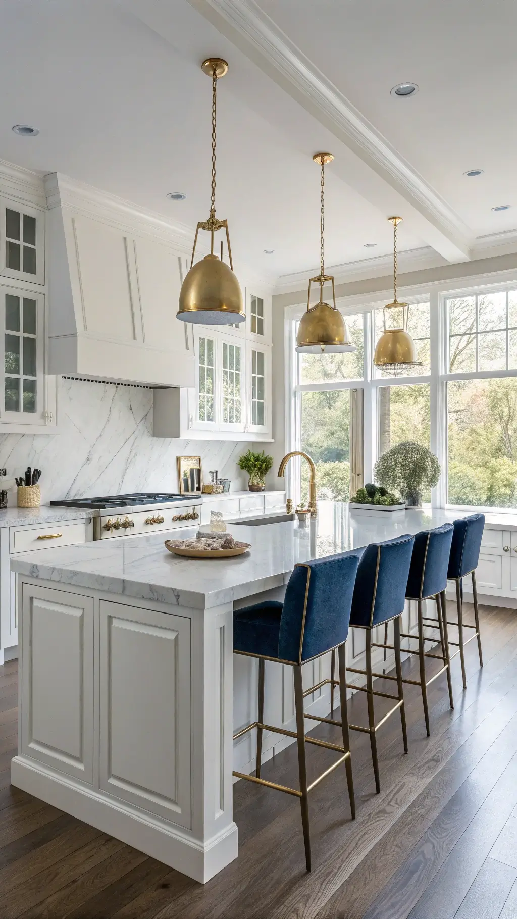 2556luxury kitchen golden hour marble island