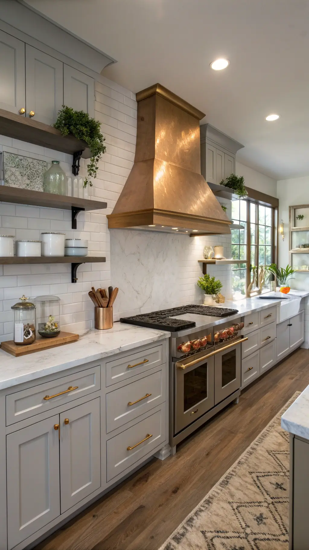 2557galley kitchen morning blue hour