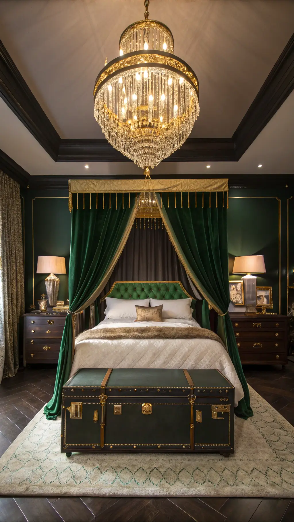 2574art deco bedroom midnight chandelier