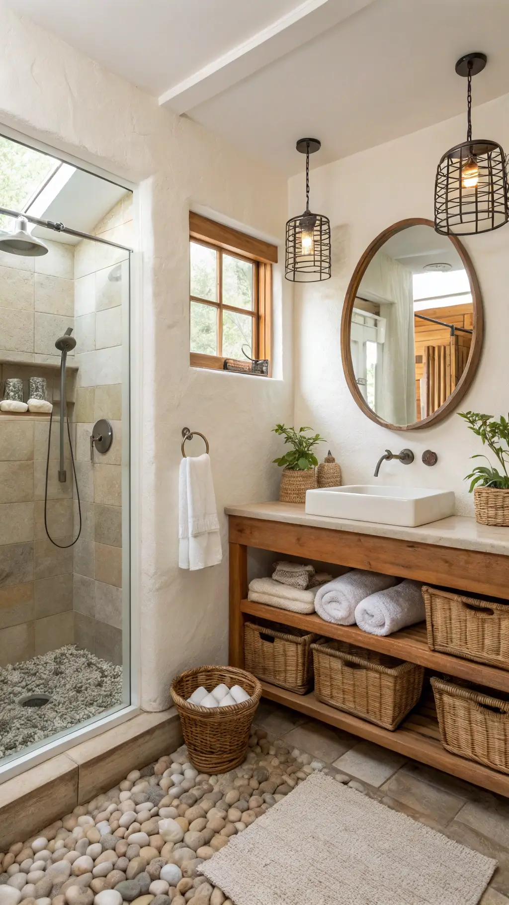 2584spa bathroom teak vanity morning light