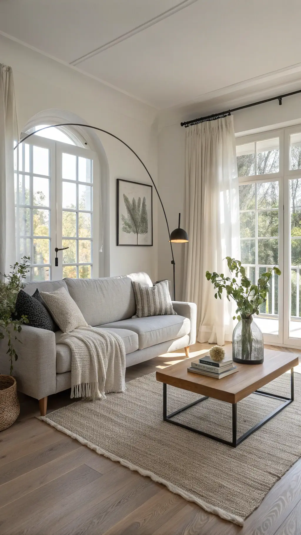 2606scandinavian living room golden hour