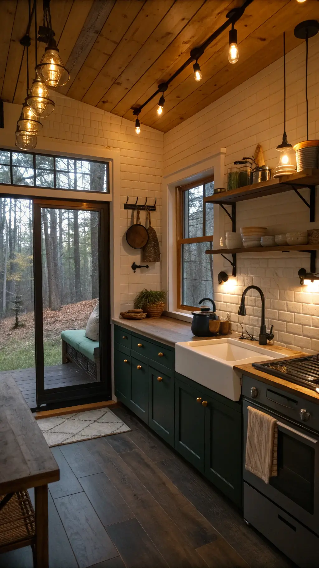 2618moody twilight cabin kitchen