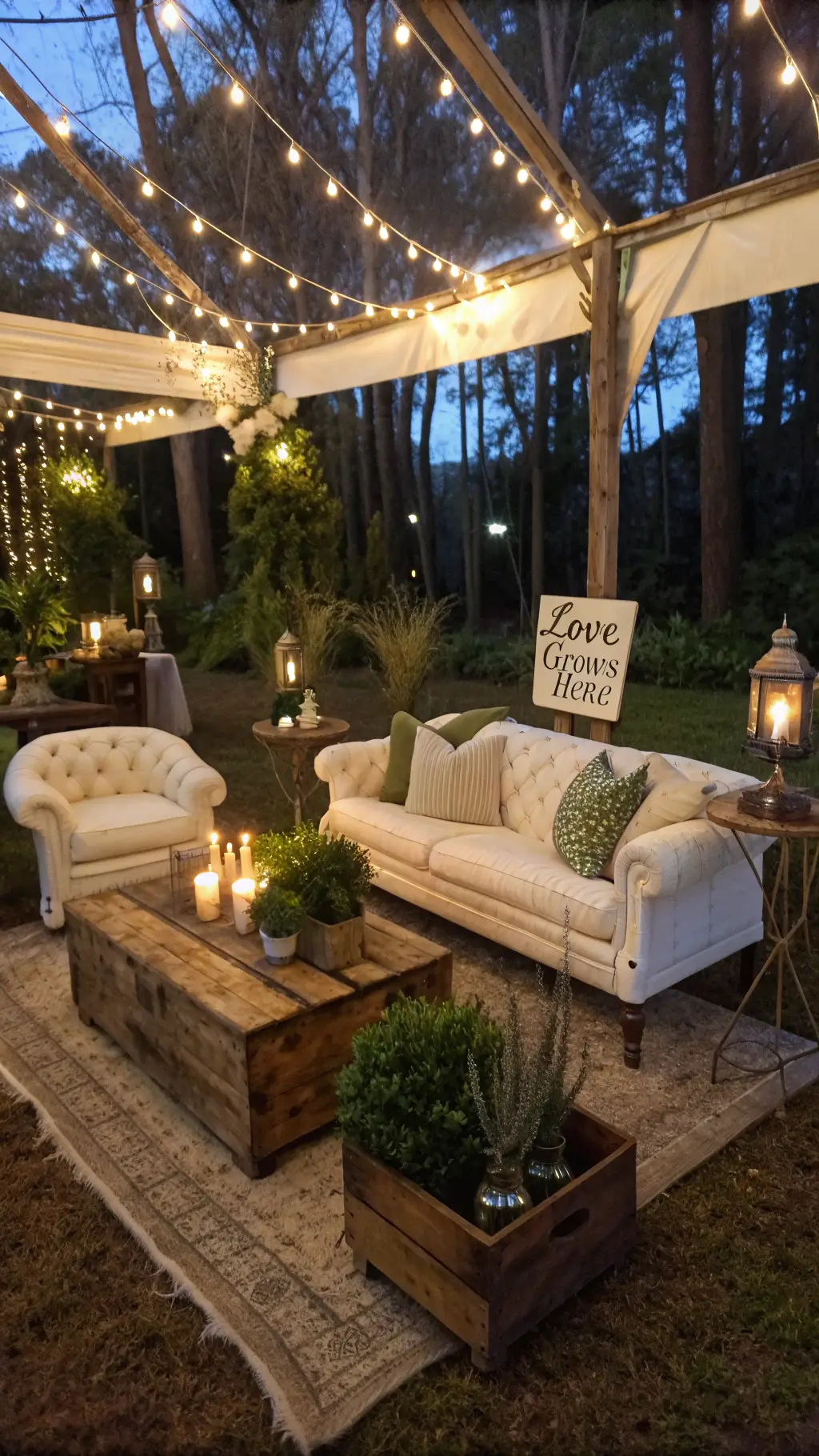 2638woodland wedding lounge blue hour