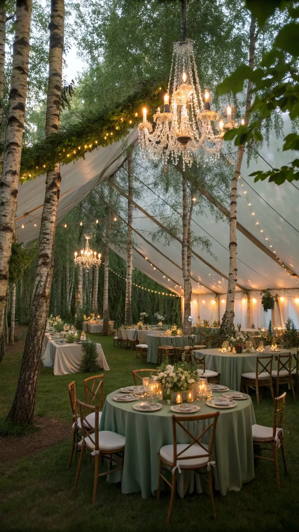 2639enchanted forest wedding reception tent