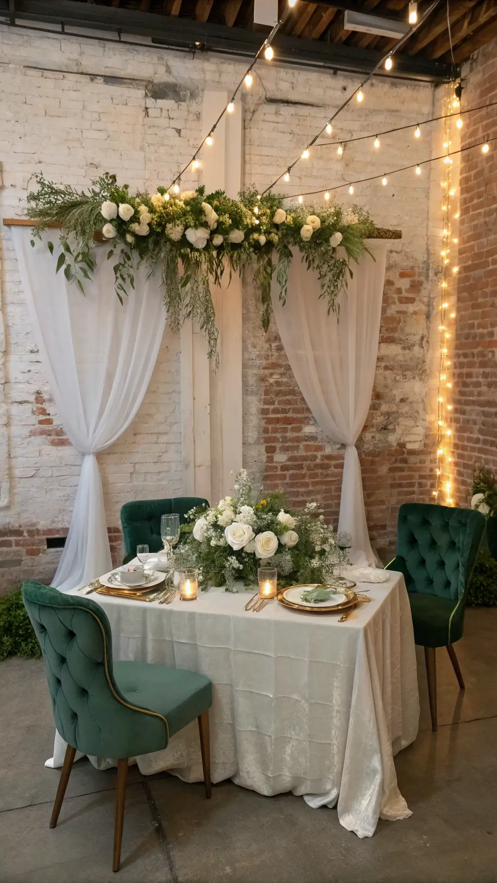 2648luxurious sweetheart table sage wedding setup