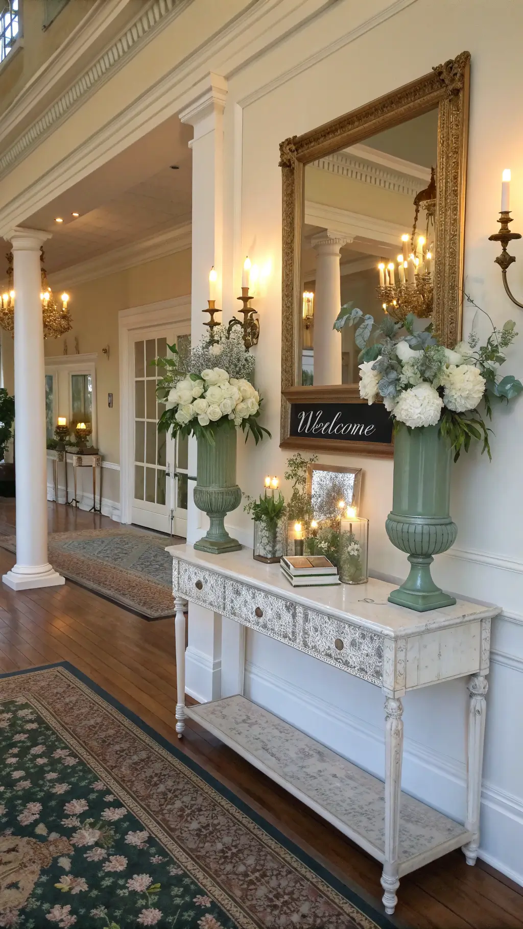 2649grand ballroom sage green welcome area
