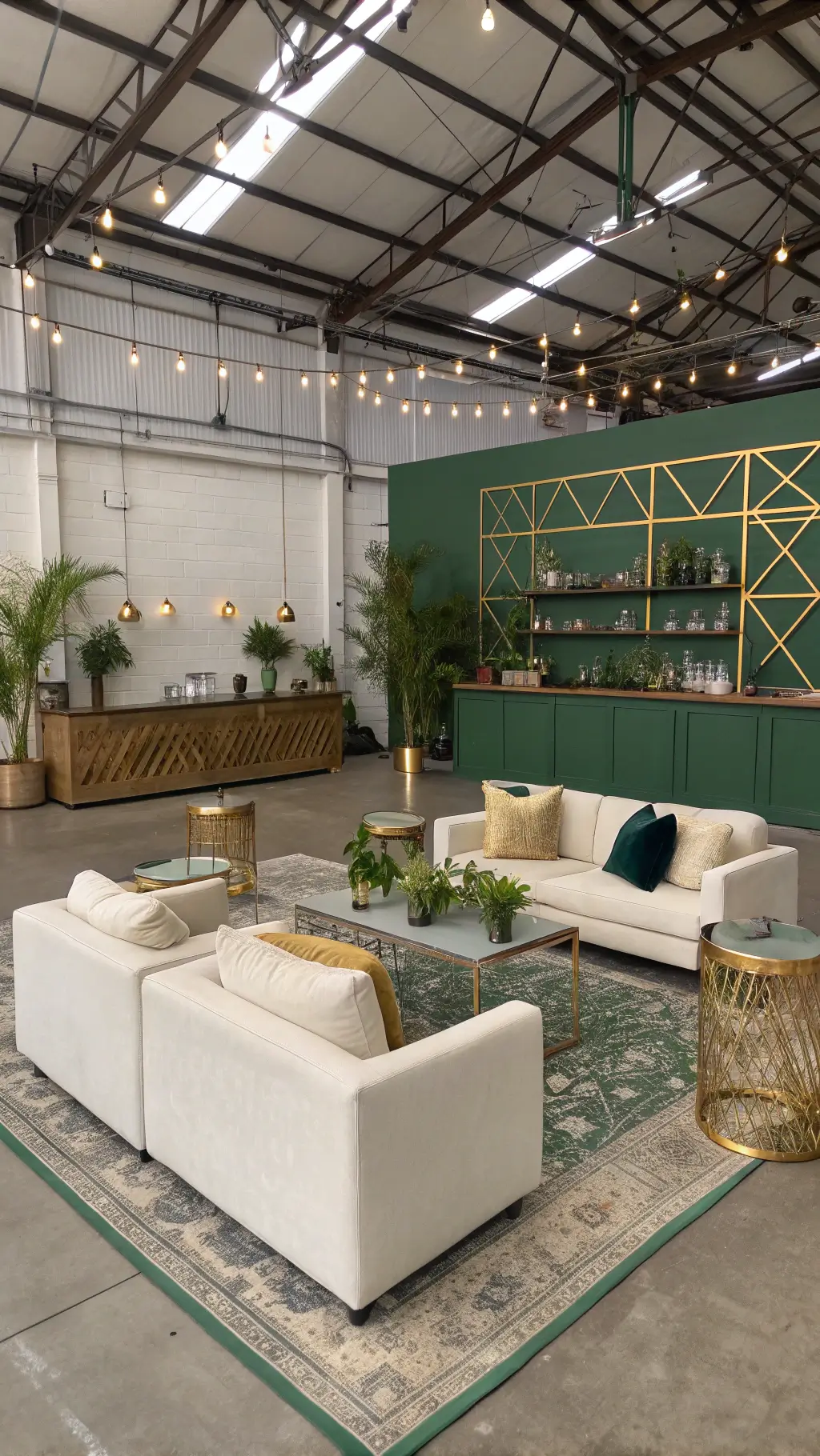 2650modern industrial cocktail lounge sage cream decor