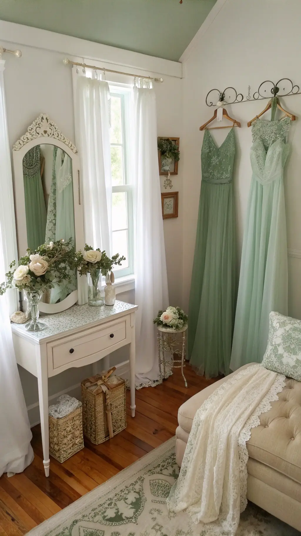 2652sage green bridal suite morning light