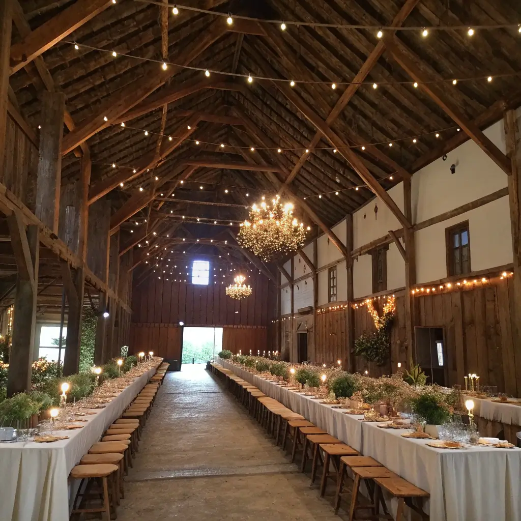 2659rustic barn reception vaulted ceiling wedding venue