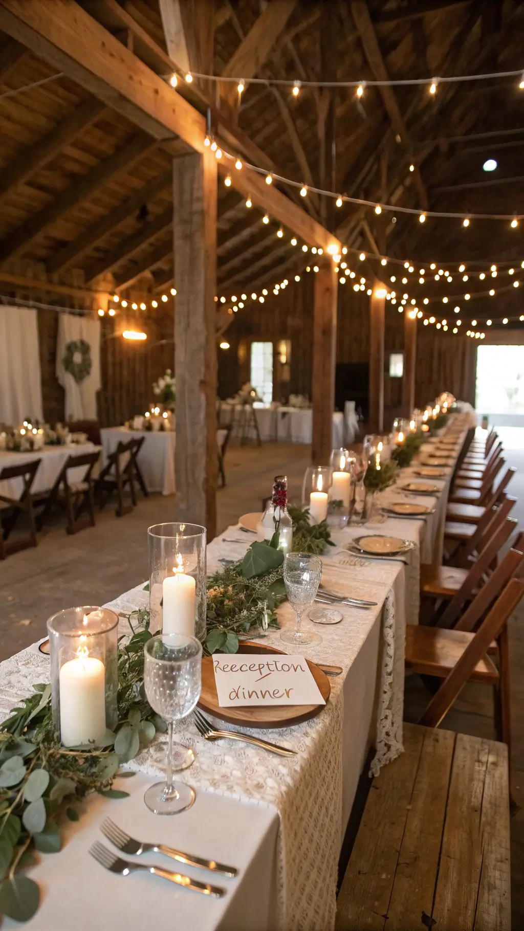 2713barn loft reception dinner table
