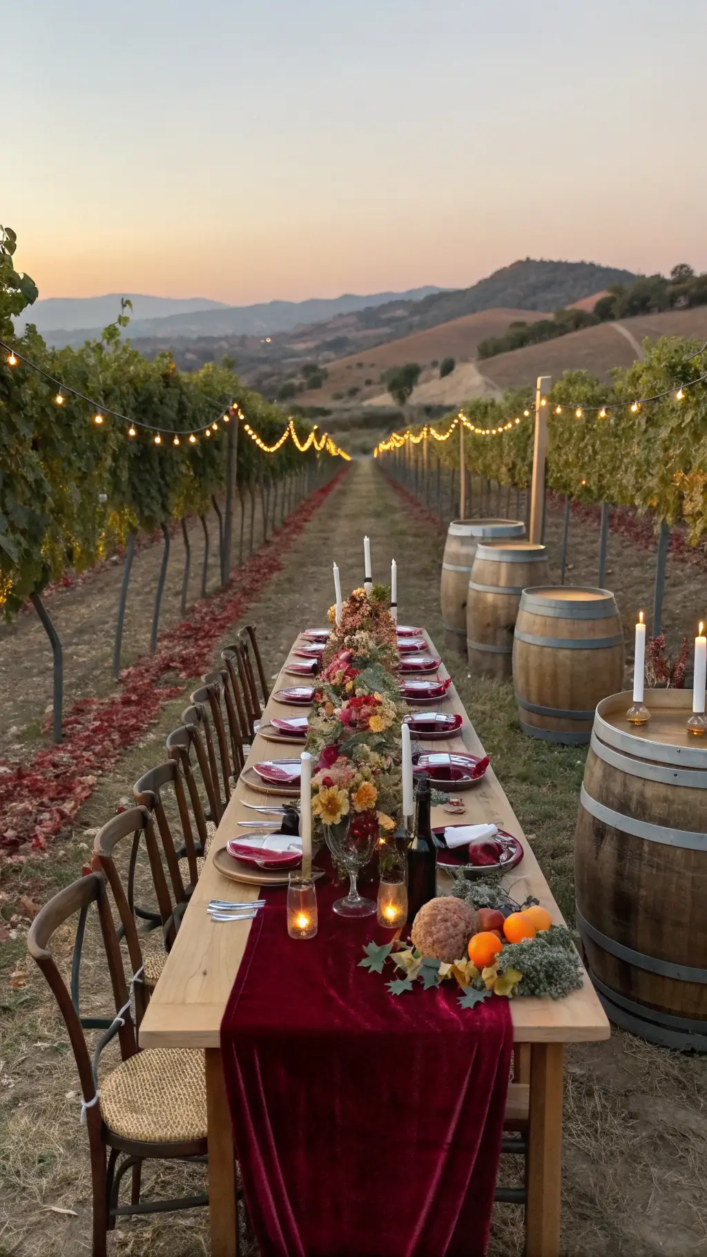 2717autumn vineyard micro wedding sunset