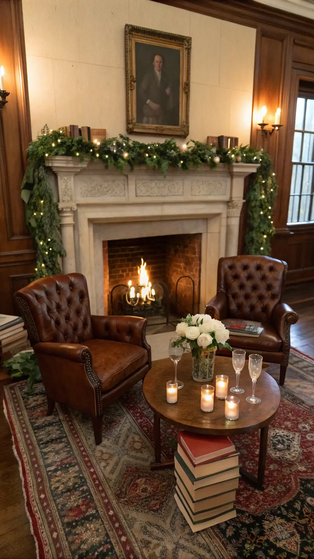 2718winter library elopement fireplace