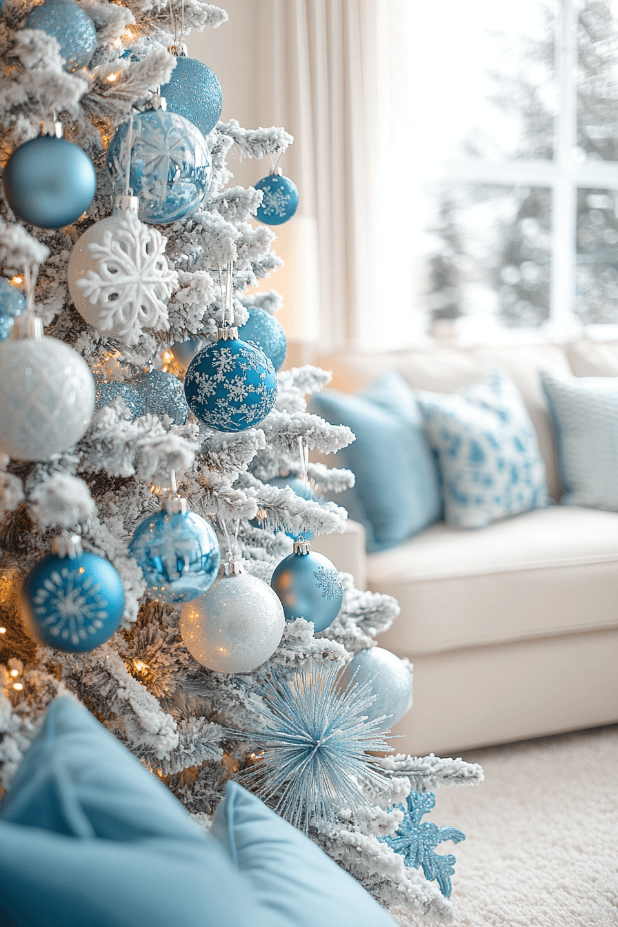 11 blue snowflake seasonal magic