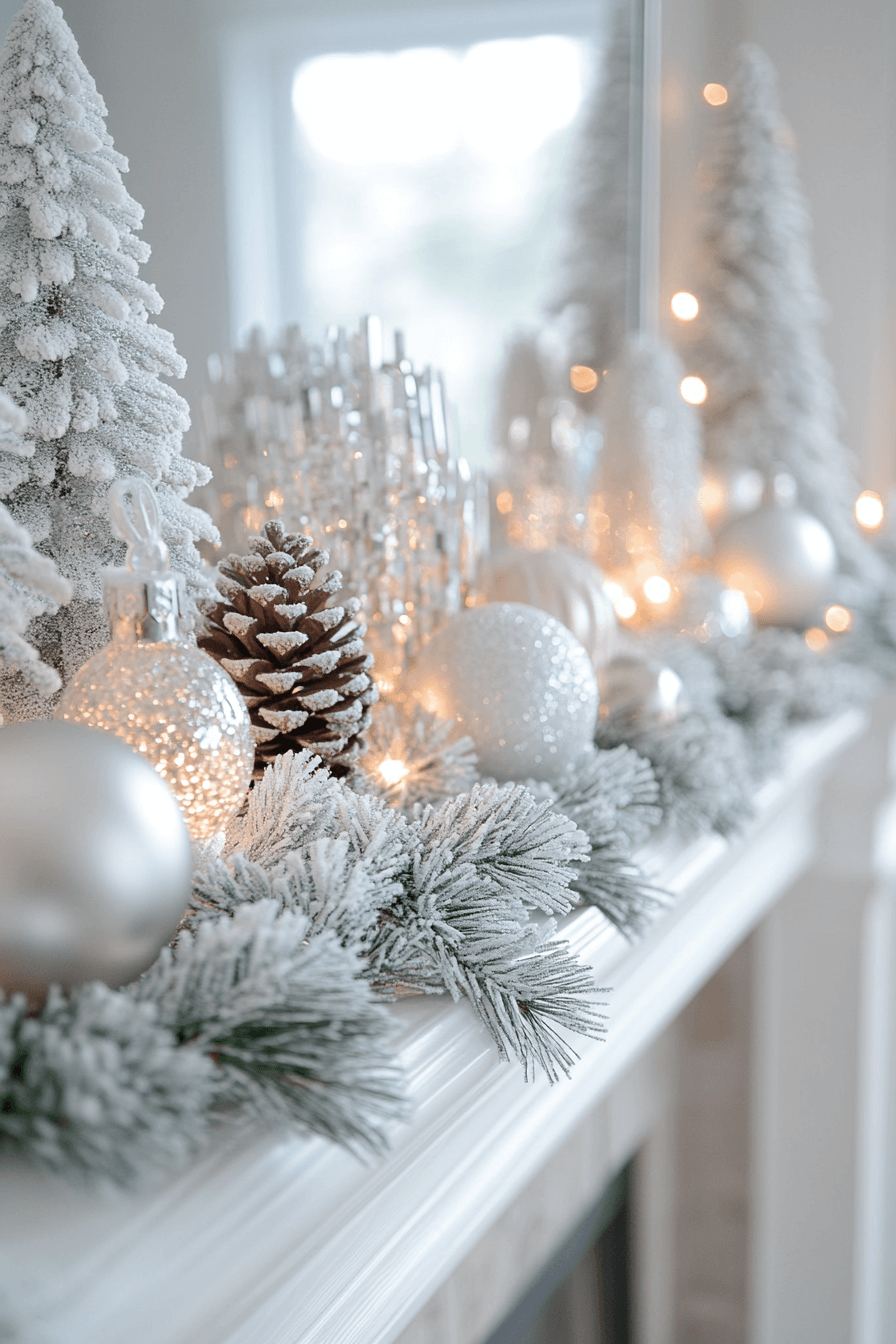 11 winter forest frost mantel