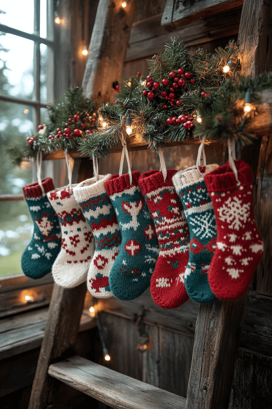 12 cozy knit mitten decorations