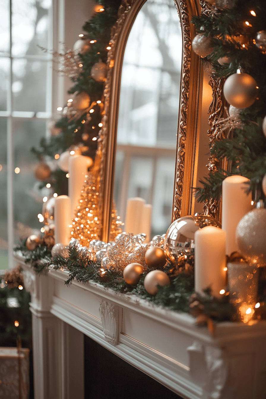 13 gleaming mirror mantle glow