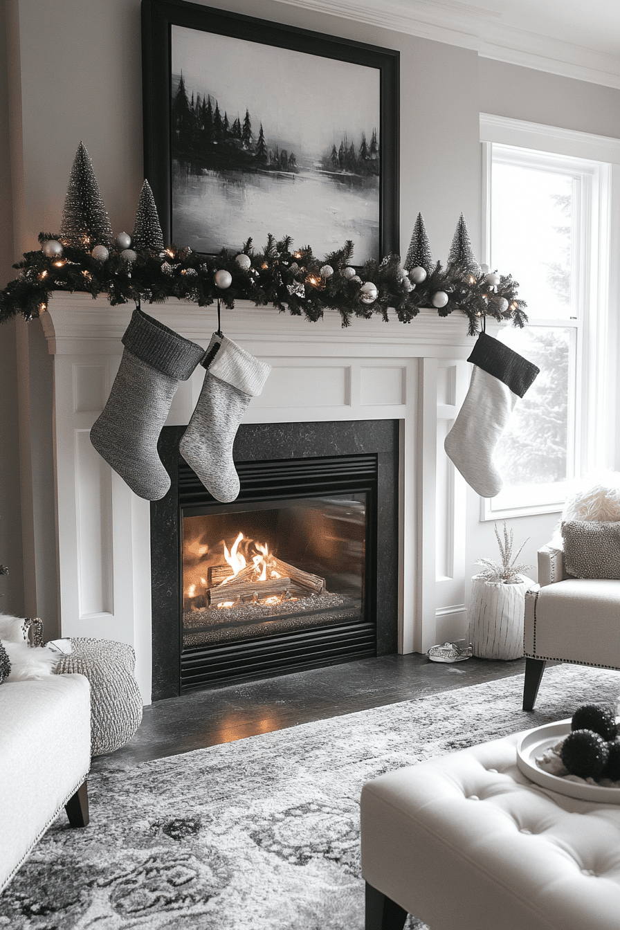 14 chic monochrome fireside style