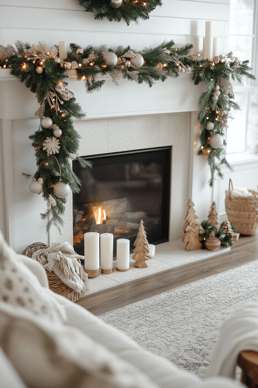 14 sleek minimal holiday mantel
