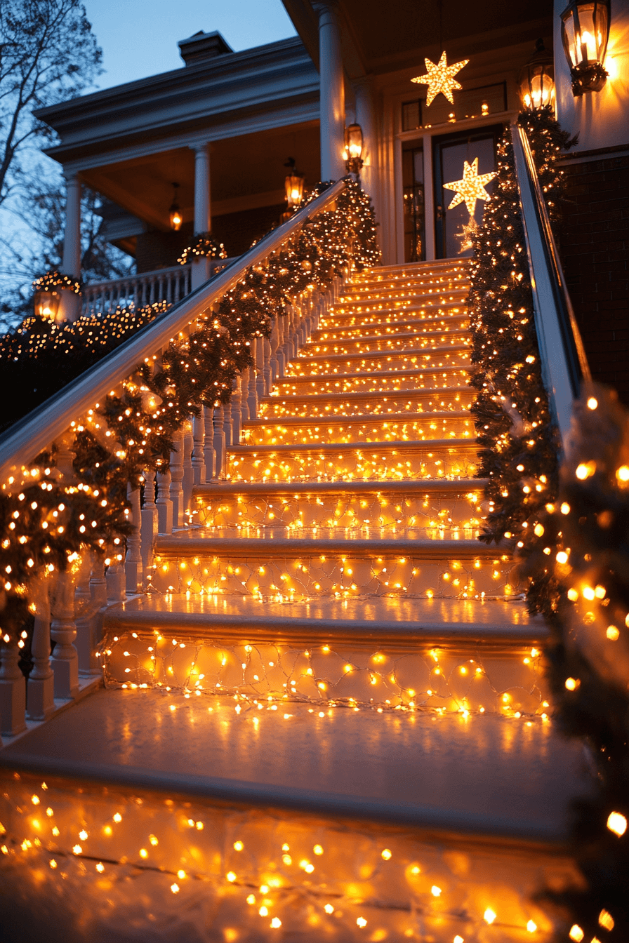 15 glittering staircase holiday path